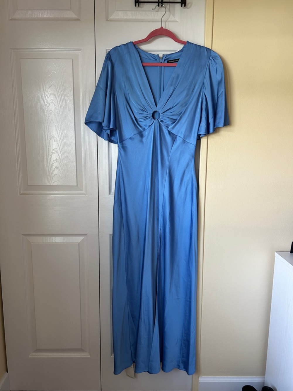 Abercrombie Blue Maxi Dress with Knot Front
